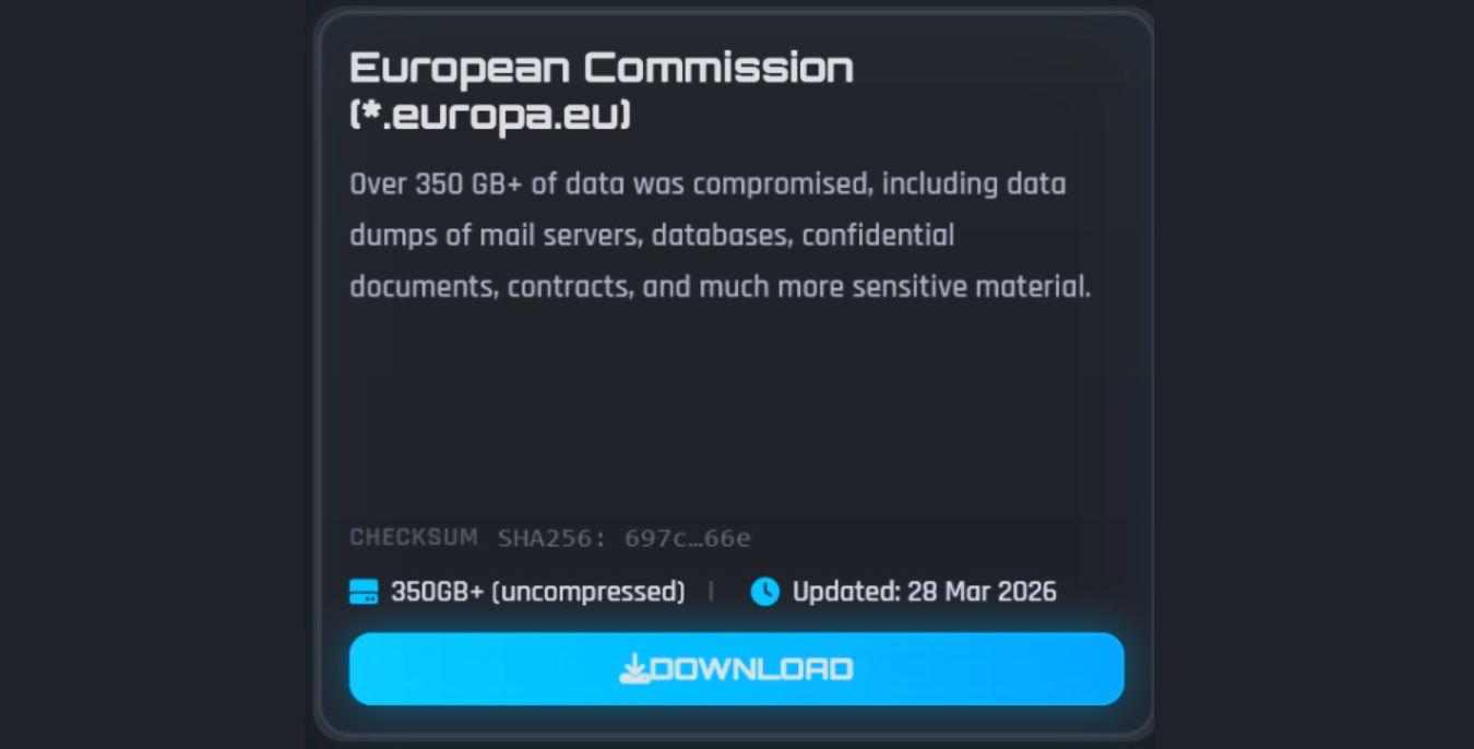 Shiny Hunters опубликовали около 350 ГБ несжатых данных Еврокомиссии