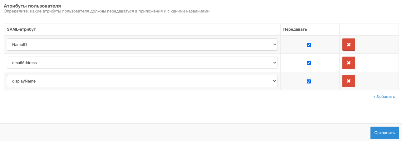 В приложение Пассворка добавить созданные правила для отдачи атрибутов