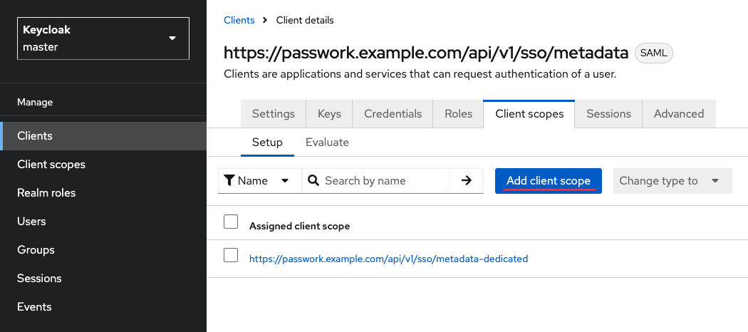 Добавить в приложение Пассворка шаблон